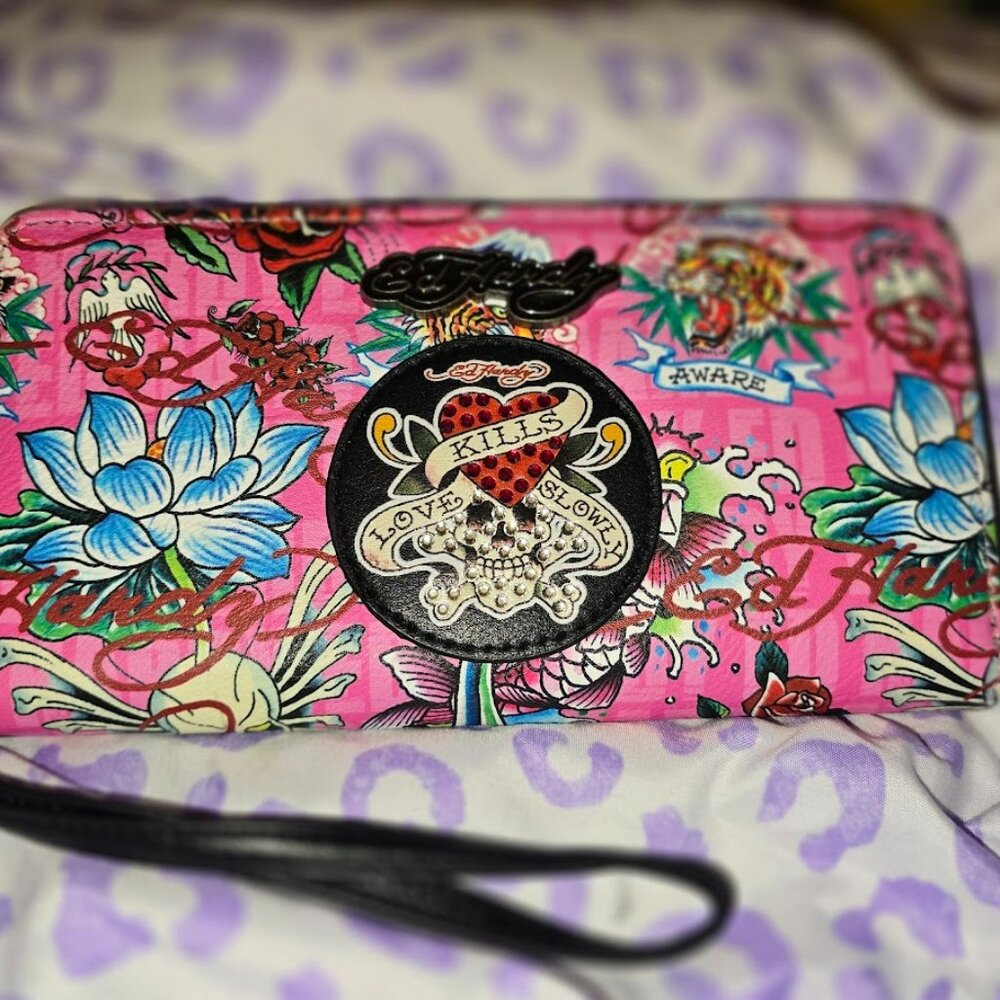 Ed Hardy Pink Wallet